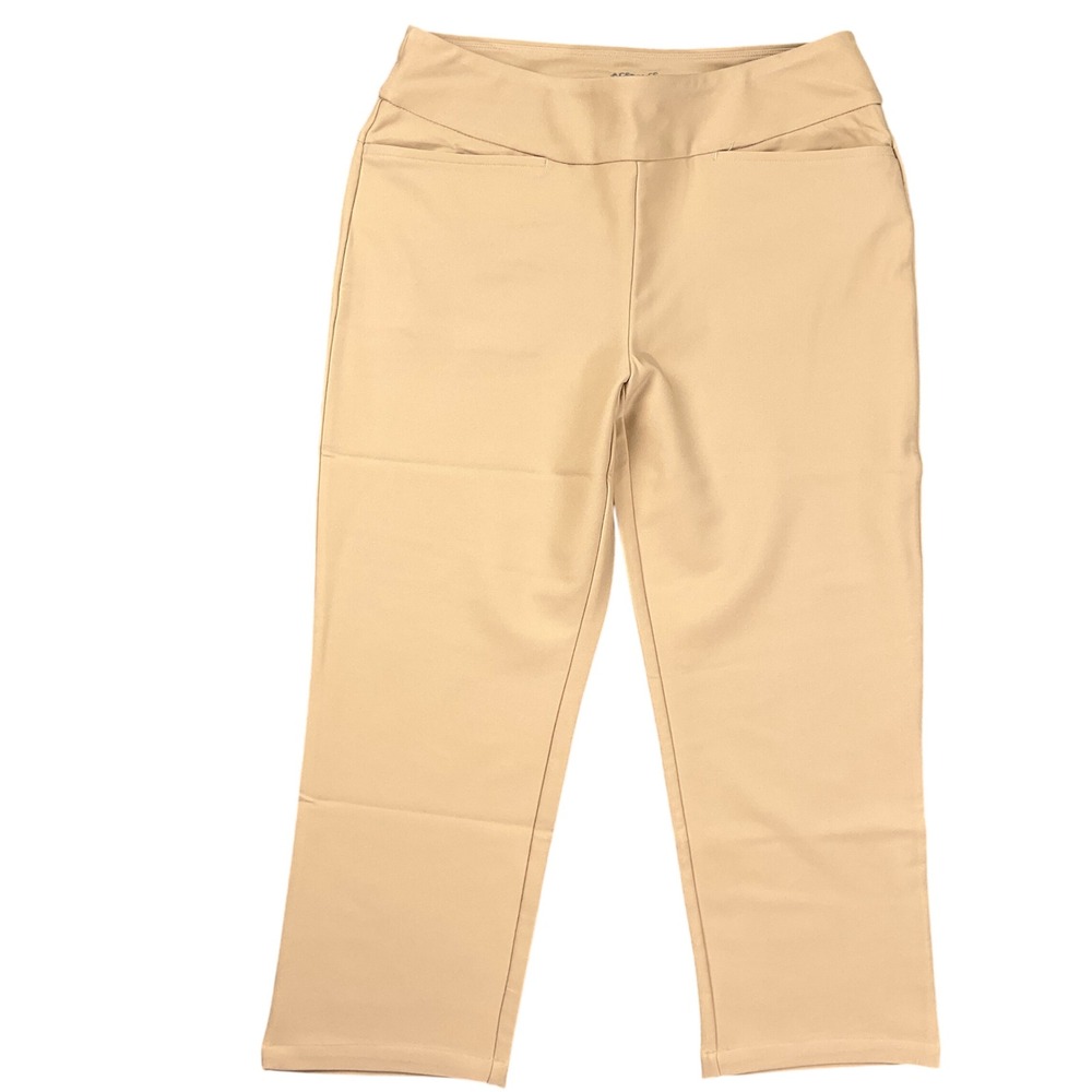 AceGolfs Capri‎  Pants Womens Medium Tan UPF 50+ Active Outdoor Neutral Summer